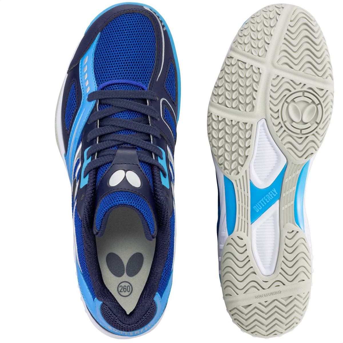 Butterfly Lezoline Mach Shoes: Top View of Top and Bottom Sole of Shoe
